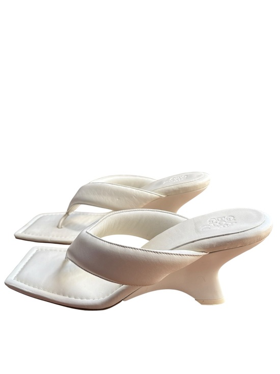 Gia Borghini Shoes - Gia Borghini Gia 6 Ivory Leather Wedge Sandals US 10.5/EU 41